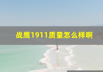 战鹰1911质量怎么样啊