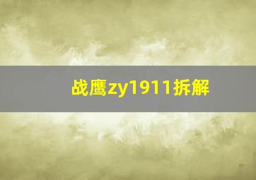 战鹰zy1911拆解