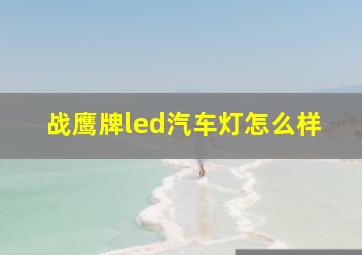 战鹰牌led汽车灯怎么样