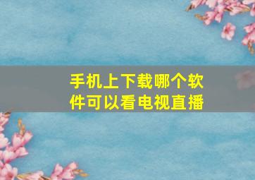 手机上下载哪个软件可以看电视直播