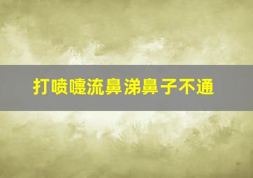 打喷嚏流鼻涕鼻子不通