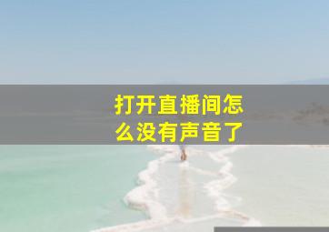 打开直播间怎么没有声音了