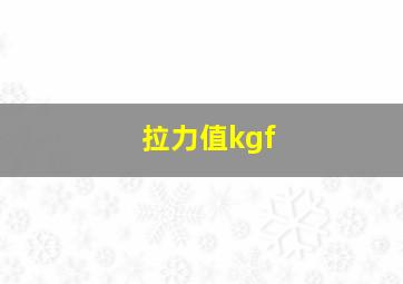 拉力值kgf