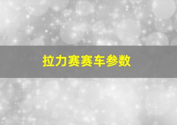 拉力赛赛车参数