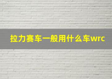 拉力赛车一般用什么车wrc