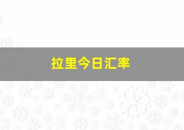 拉里今日汇率