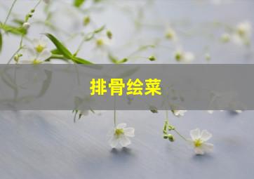 排骨绘菜