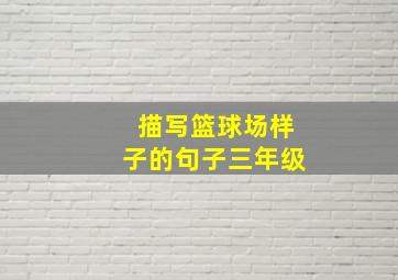 描写篮球场样子的句子三年级