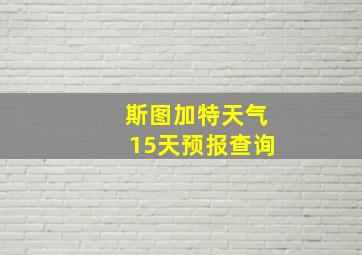 斯图加特天气15天预报查询