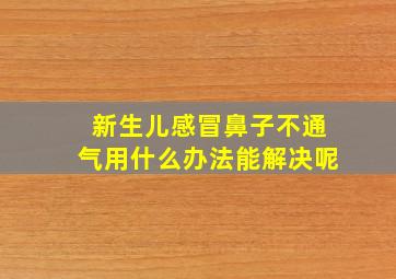 新生儿感冒鼻子不通气用什么办法能解决呢