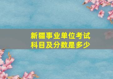 新疆事业单位考试科目及分数是多少