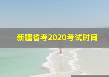 新疆省考2020考试时间