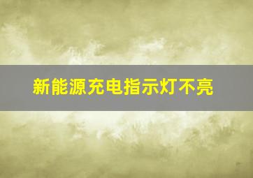 新能源充电指示灯不亮