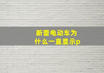 新蕾电动车为什么一直显示p