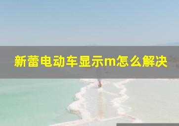 新蕾电动车显示m怎么解决