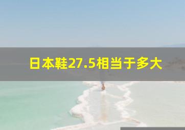 日本鞋27.5相当于多大