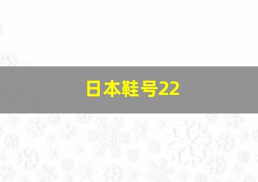 日本鞋号22