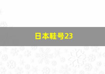 日本鞋号23