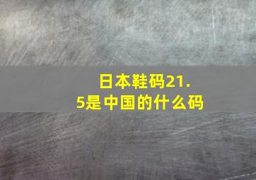 日本鞋码21.5是中国的什么码