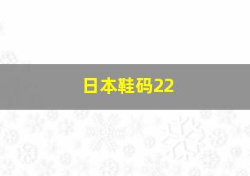 日本鞋码22