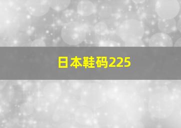 日本鞋码225