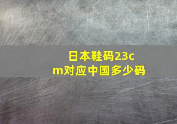 日本鞋码23cm对应中国多少码