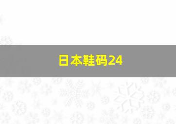 日本鞋码24