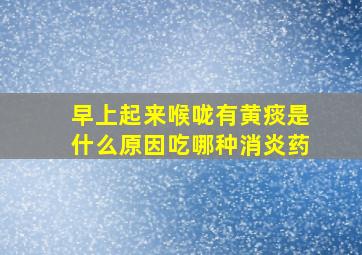 早上起来喉咙有黄痰是什么原因吃哪种消炎药