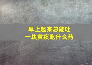 早上起来总能吐一块黄痰吃什么药