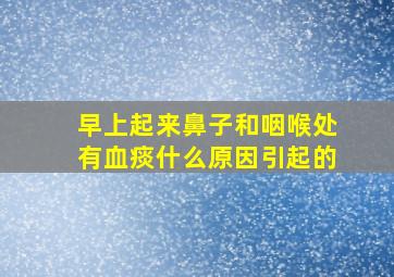 早上起来鼻子和咽喉处有血痰什么原因引起的