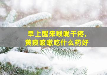 早上醒来喉咙干疼,黄痰咳嗽吃什么药好