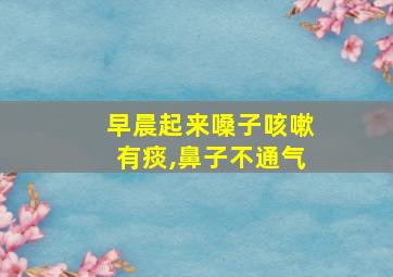 早晨起来嗓子咳嗽有痰,鼻子不通气