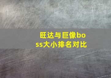 旺达与巨像boss大小排名对比