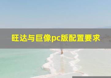 旺达与巨像pc版配置要求