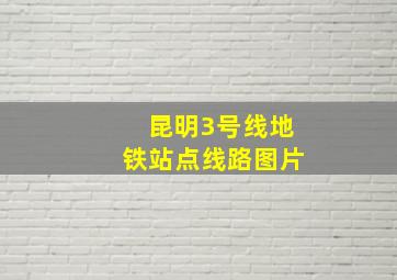 昆明3号线地铁站点线路图片