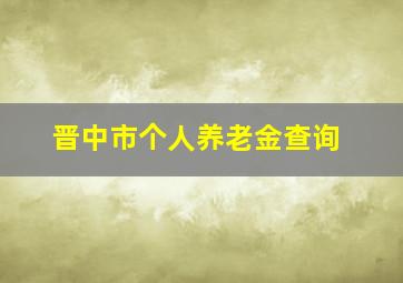 晋中市个人养老金查询