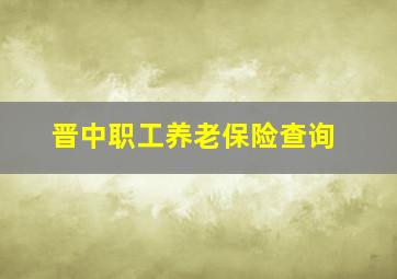 晋中职工养老保险查询