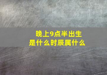 晚上9点半出生是什么时辰属什么