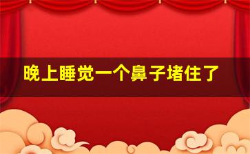 晚上睡觉一个鼻子堵住了