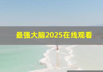 最强大脑2025在线观看