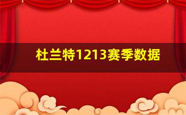 杜兰特1213赛季数据