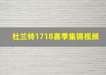 杜兰特1718赛季集锦视频