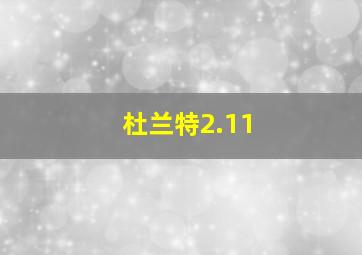 杜兰特2.11