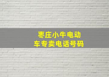 枣庄小牛电动车专卖电话号码