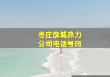 枣庄薛城热力公司电话号码