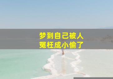 梦到自己被人冤枉成小偷了