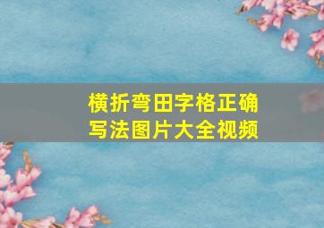 横折弯田字格正确写法图片大全视频