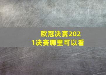 欧冠决赛2021决赛哪里可以看