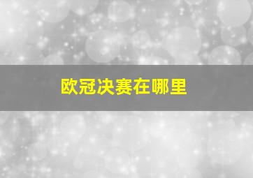 欧冠决赛在哪里