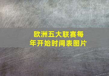 欧洲五大联赛每年开始时间表图片